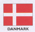 Langrendsnationen Danmark, Danmarks nationalflag: "Dannebrog".